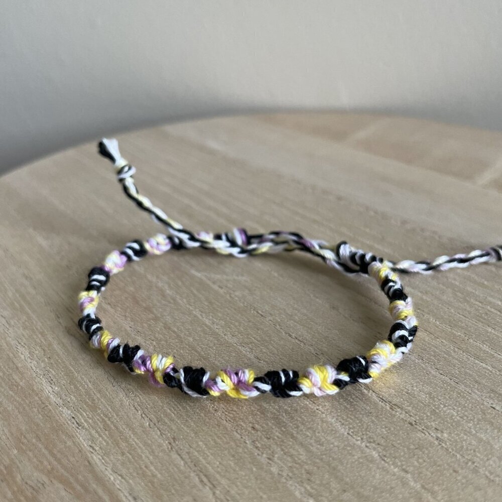 Taryn Bracelet, anklet, trendy, comfortable, tie, embroidery thread, woven, gift